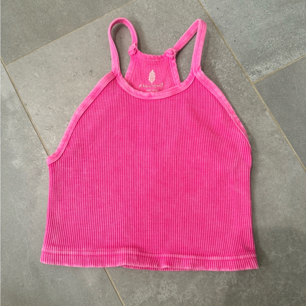 pink free people movement tank